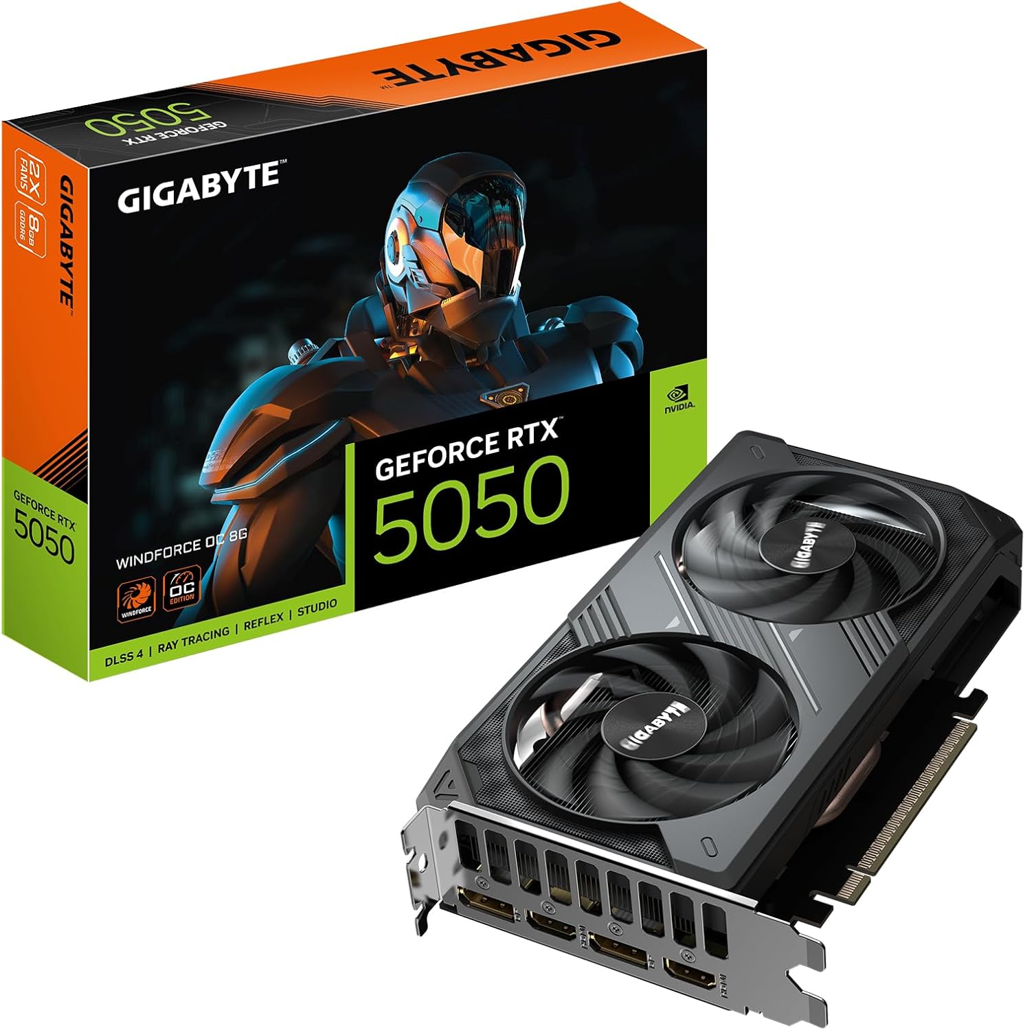 GIGABYTE GeForce RTX 5050 WINDFORCE OC 8G Carte Graphique – 8GB GDDR6