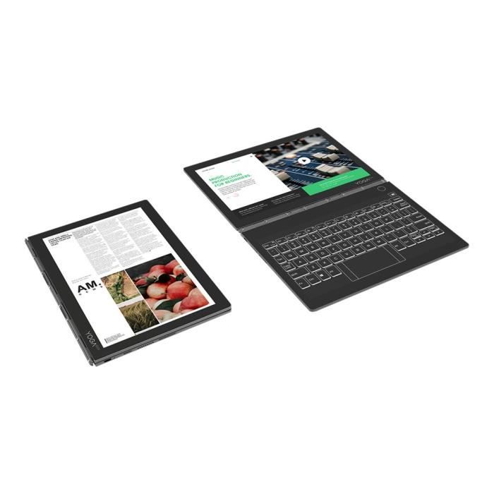 Second image of Lenovo Yoga Book C930 ZA3S Tablette conception inclinable Core i5 7Y54 – 1.2 GHz Win 10 Familiale 64 bits 4 Go RAM 256 Go SS40