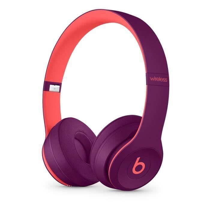 Beats Solo3 Casque sans fil Beats Solo3 Magenta Pop – Casque supra-auriculaire sans fil Solo 3de Beats