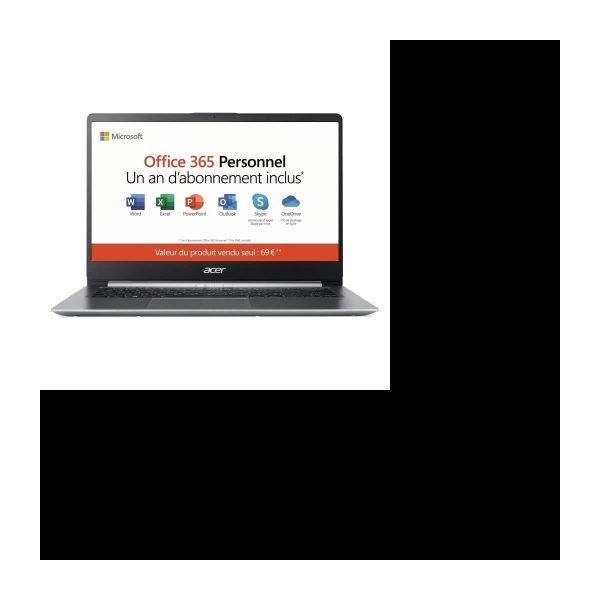 ACER Swift 1 SF114-32-P6M2 – 14″ FHD – Pentium N5000 – RAM 4Go – Stockage 64Go -Windows 10 S+Office 365 Perso 1